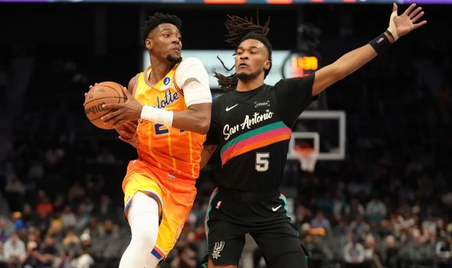 文班16+8不敌二轮秀，鲍尔准三双榜眼26分，黄蜂力克马刺6连胜