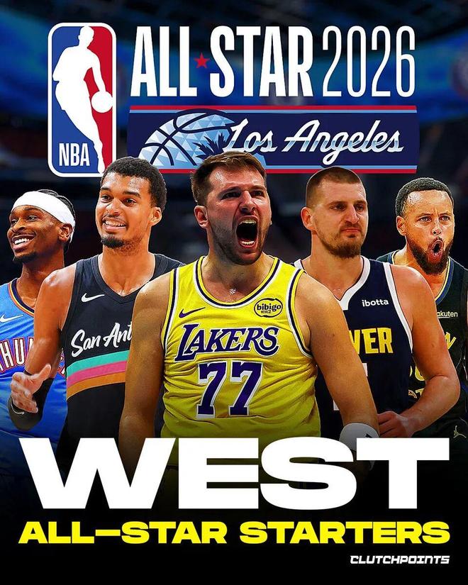 全明星首发出炉！詹姆斯无缘....