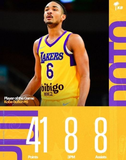 湖人15人阵容满员：两年合同签巴夫金 G联赛曾轰41+8+8三分