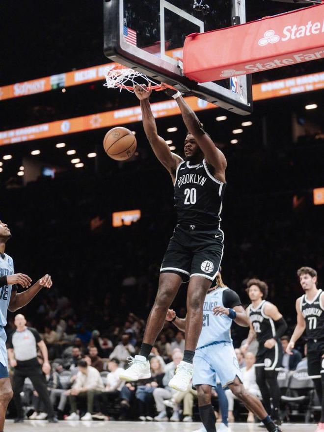 篮网6人上双灭灰熊：开拓者弃将吕佩尔20+8生涯新高 全场唯一20+