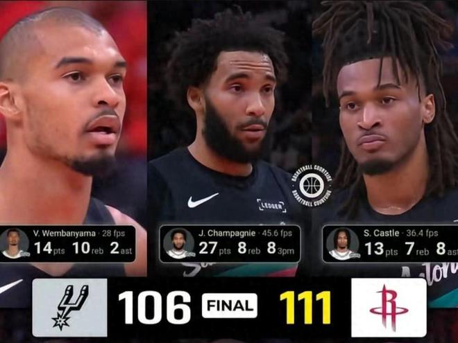 摆烂差距太真实！火箭熬三年换来杰伦·格林马刺直接拿下文班亚马