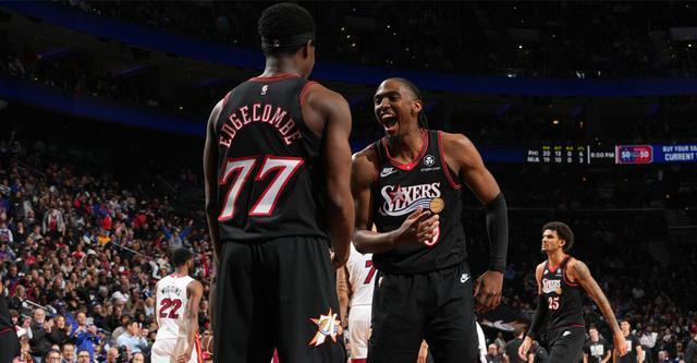 马克西28+11阿德巴约29+14 76人浇灭热火取3连胜