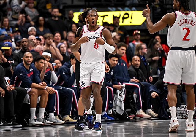 面对掘金这样的对手，快船后场大闸的三分命中率又一次跌落谷底？