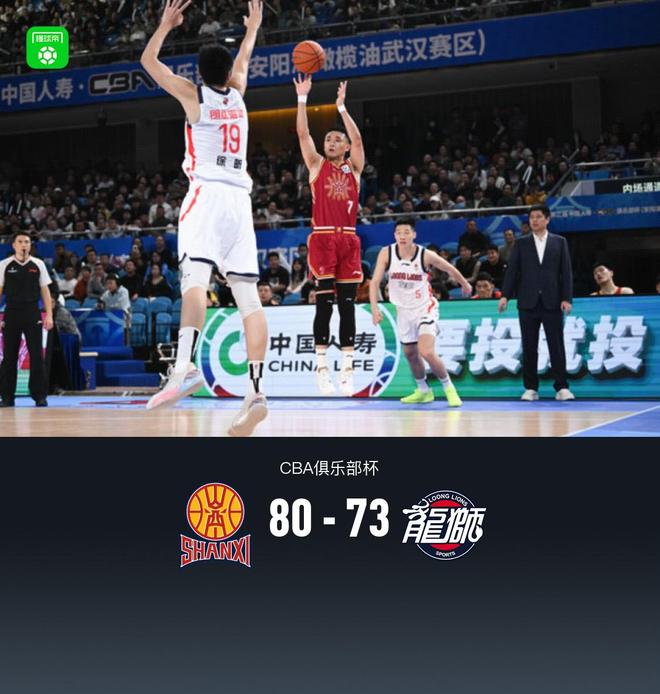 山西80-73险胜广州晋级8强，诺威尔39分，张宁12分6助