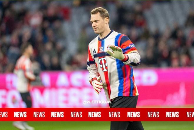 德天空：諾伊爾肯定將缺席歐冠客戰(zhàn)亞特蘭大和德甲戰(zhàn)勒沃庫森