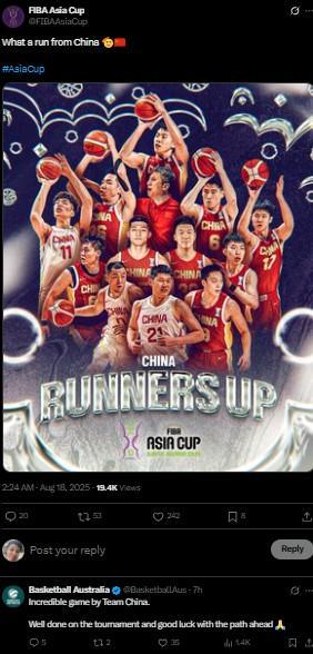 赢得对手尊重，澳大利亚男篮官媒称赞中国男篮：你们的表现非常精彩