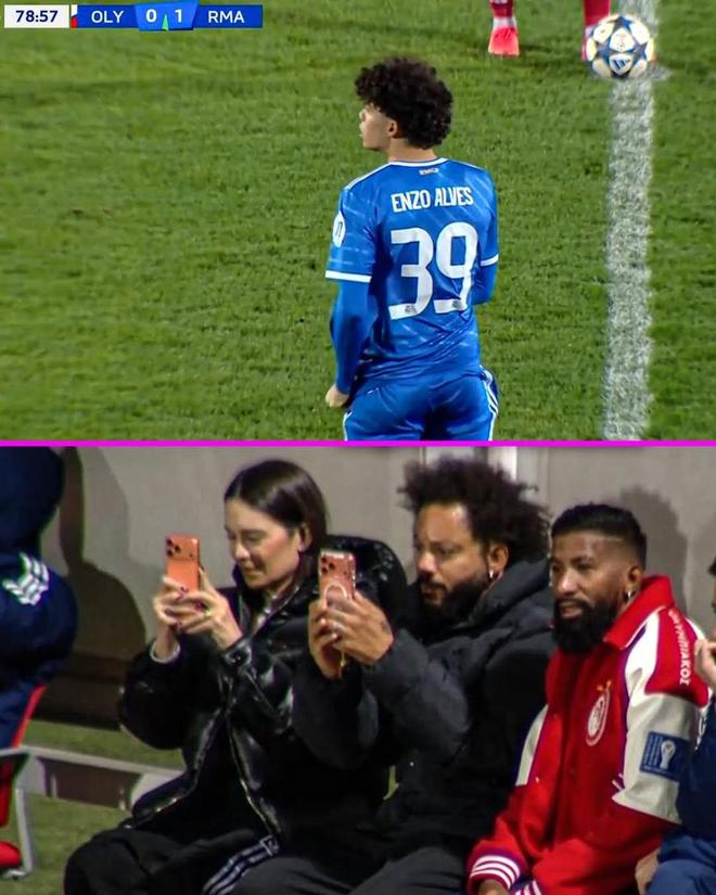 馬塞洛兒子恩佐代表皇馬在青年歐冠首秀，馬塞洛在場(chǎng)邊見(jiàn)證