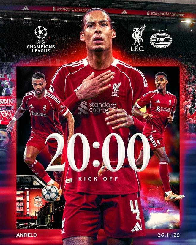 利物浦发布战埃因霍温海报:荷兰三将出镜,加克波将战旧主