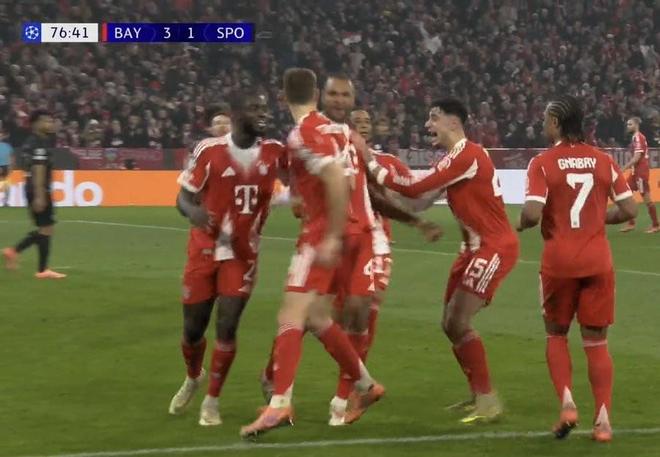 铁树开花,拜仁后卫约纳坦-塔斩获欧冠生涯首球