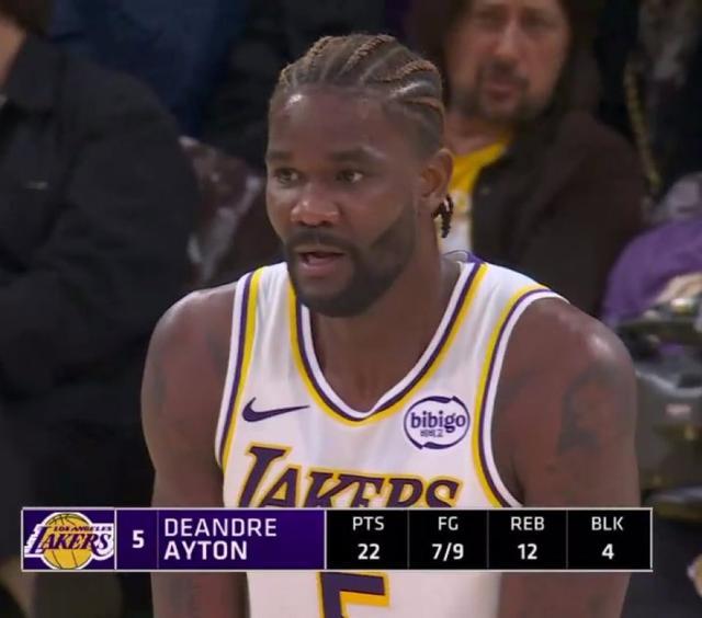 本賽季艾頓得分15+湖人10勝1負(fù)，得分20+湖人7戰(zhàn)全勝