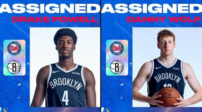 官方:篮网下放22号秀鲍威尔和27号秀沃尔夫到G联赛