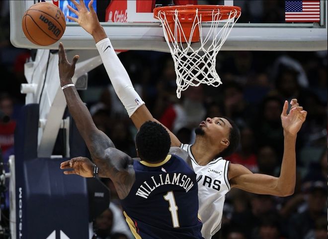 文班亚马只用119场比赛跻身马刺队史盖帽前十,本赛季结束可进前3