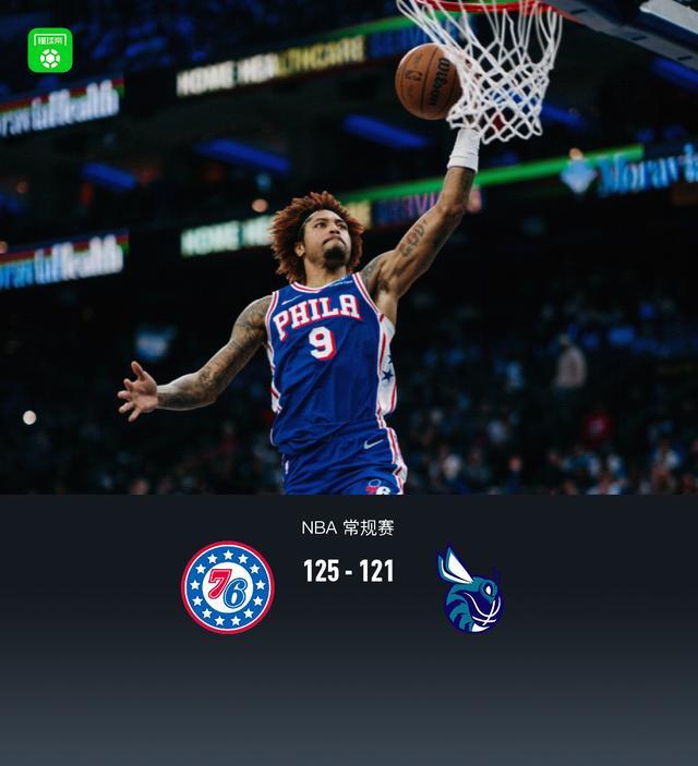 76人125-121逆转黄蜂,格莱姆斯三分致胜,马克西28+6+9
