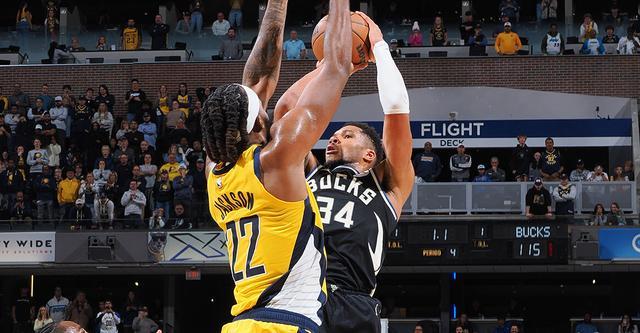 字母哥33+13后仰壓哨絕殺 雄鹿客場險勝步行者