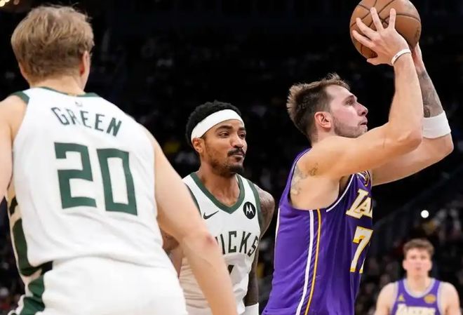 湖人119-95雄鹿排第4,東契奇41+9 ,字母哥32+10+5庫茲馬6投0中