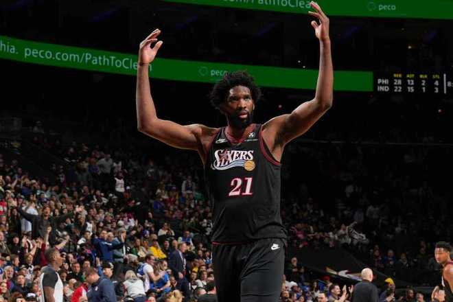 恩比德39+9賽季最強(qiáng)76人力克步行者 喬治23+5+6探花22分