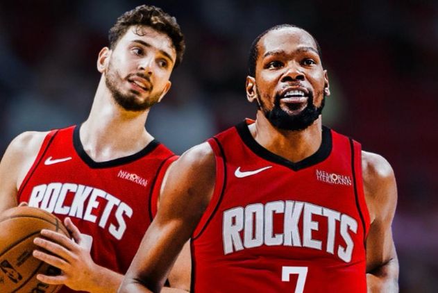 火箭內(nèi)訌門落幕：杜蘭特小號(hào)事件主角申京小賈轉(zhuǎn)發(fā)KD40分海報(bào)