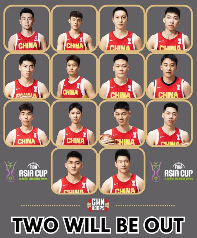 中国男篮14位干将赶赴沙特备战亚洲杯，你认为哪两位球员无缘最终12人大名单？
