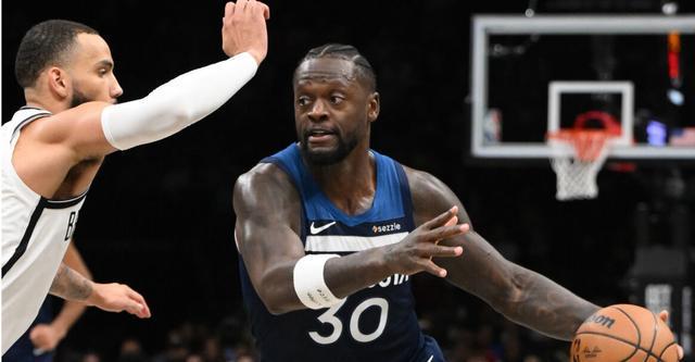 迪温琴佐25+9兰德尔三双 森林狼客场大胜篮网