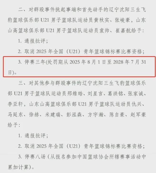 禁赛三年！辽篮最新回应处罚！评论区要求为队员申诉，广东队躺赢