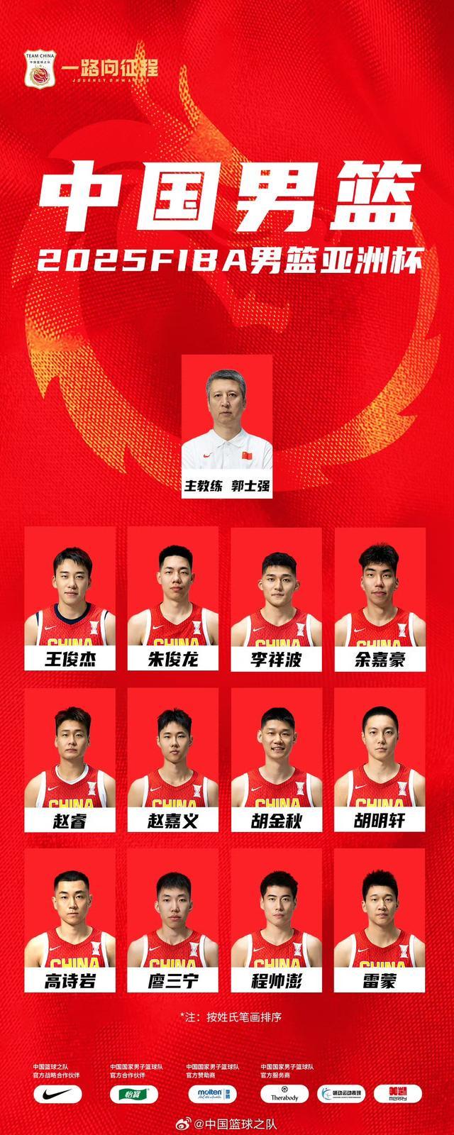 今夜中国男篮迎亚洲杯首战：放下包袱，重拾信心