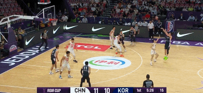手感低迷！韩国半场三分11中2，仅得到6分