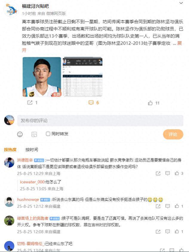 曝陈林坚加盟山东男篮年薪高达550万