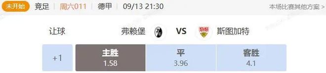 德甲英超串关解析 弗赖堡VS斯图加特+水晶宫VS桑德兰