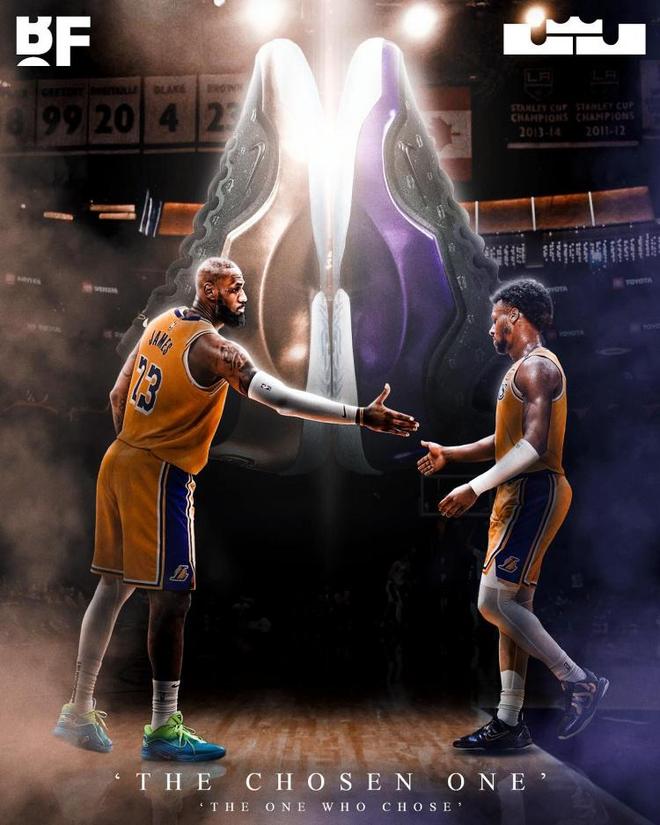 詹23推出紫金鸳鸯“天选之子和被选中的人” 致敬NBA首对父子组合