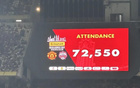 超7万人现场见证，曼联对阵东盟全明星的比赛上座人数达到72550人