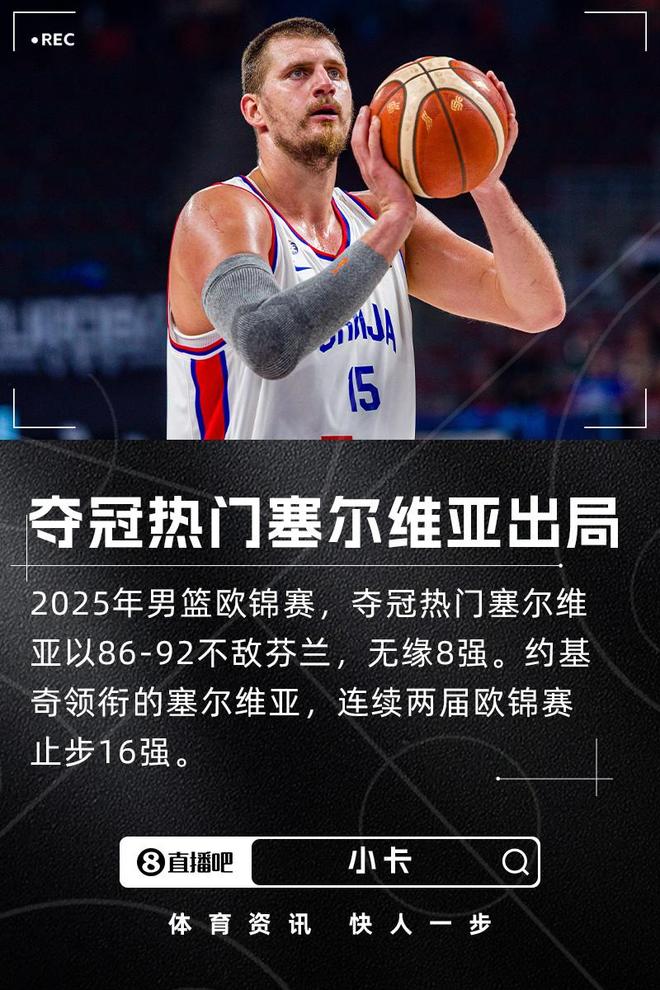 大热门又出局！约基奇领衔的塞尔维亚连续两届欧锦赛止步16强