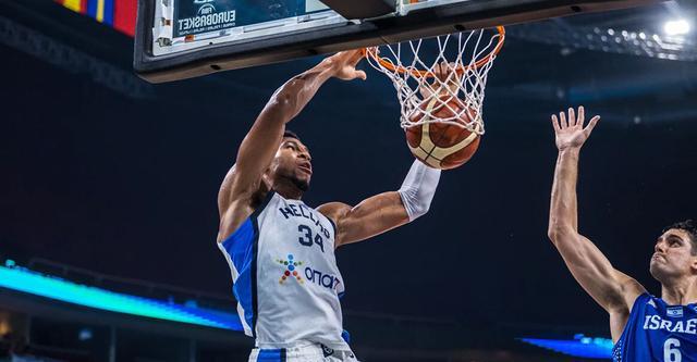字母哥狂砍37+10阿夫迪亞22分 希臘戰(zhàn)勝以色列晉級八強
