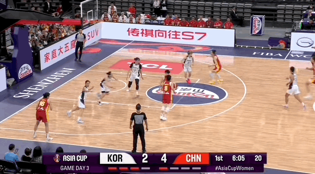 中国女篮半场三分9投仅1中，只有杨舒予一人命中三分