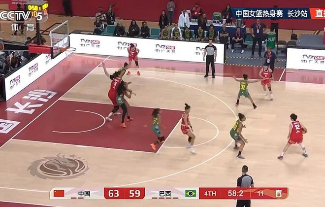 为世界杯资格赛热身，中国女篮加时战胜巴西队