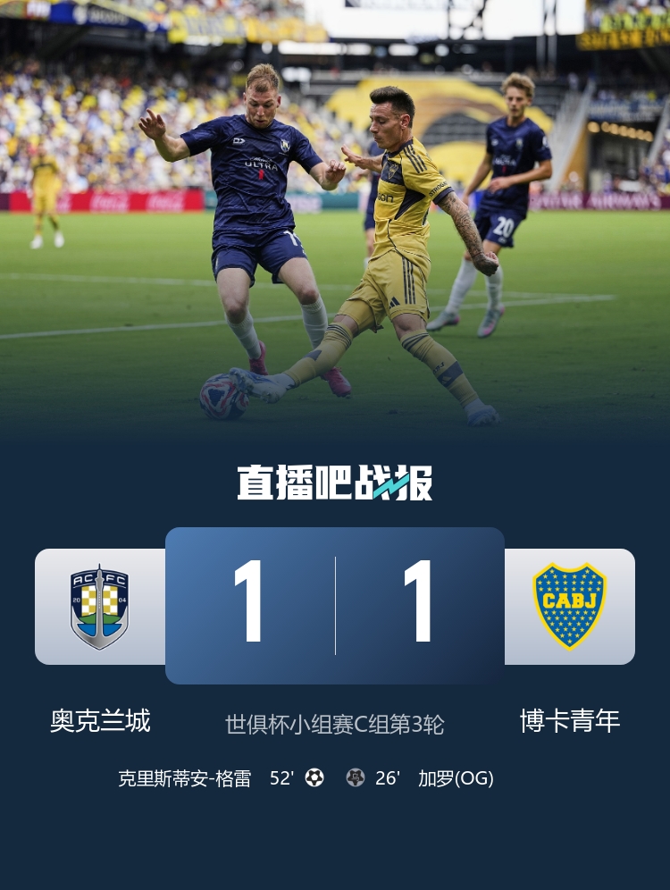 已是奇迹！奥克兰城世界排名第4971名，战平152名的博卡