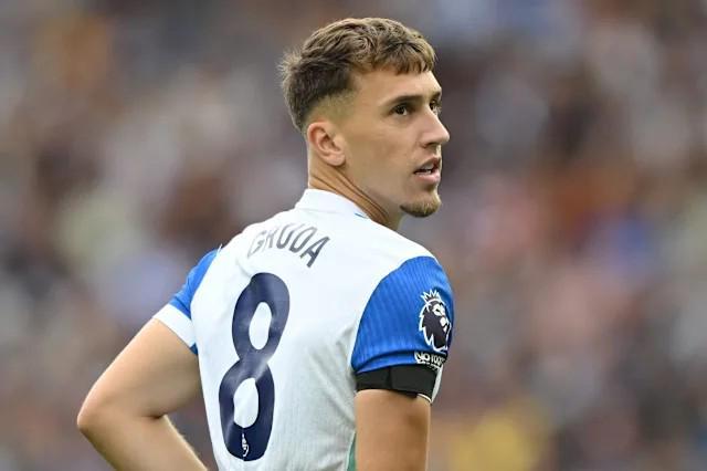 記者：布萊頓前鋒格魯達(dá)即將租借加盟萊比錫