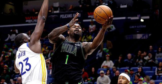 錫安26+6梅爾頓28分 鵜鶘主場(chǎng)力克勇士?jī)蛇B勝