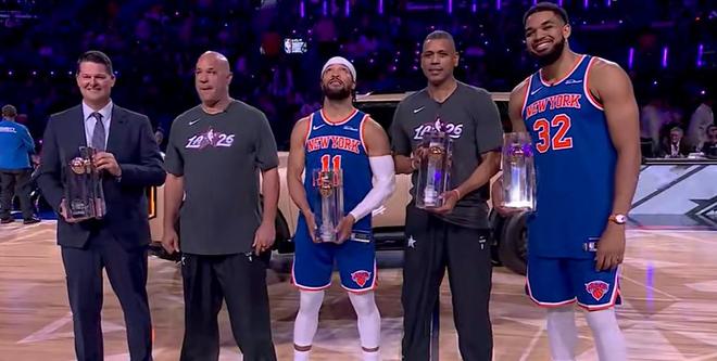 全明星投籃之星尼克斯隊(duì)奪冠 網(wǎng)紅傳球讓巴恩斯欲哭無淚