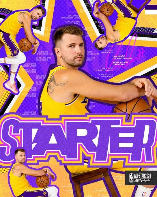 新的時代，東契奇生涯首奪全明星票王，此前10年詹姆斯7次奪魁