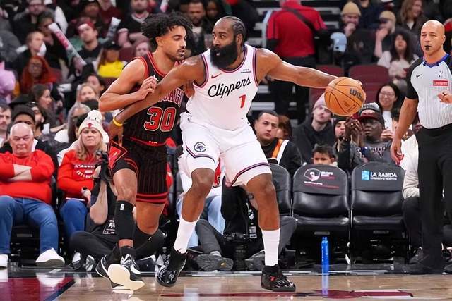 公?；碛率拷K結(jié)快船六連勝，哈登帶隊(duì)迎來28分慘敗