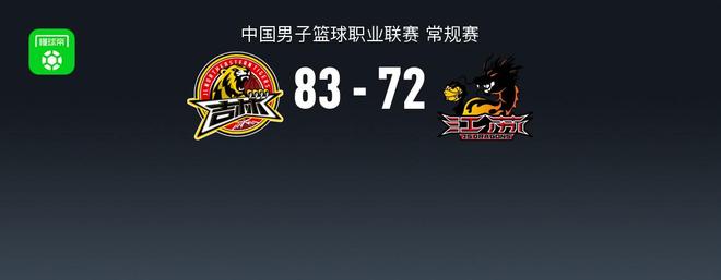 CBA战报：吉林83-72江苏，贾尔斯21分
