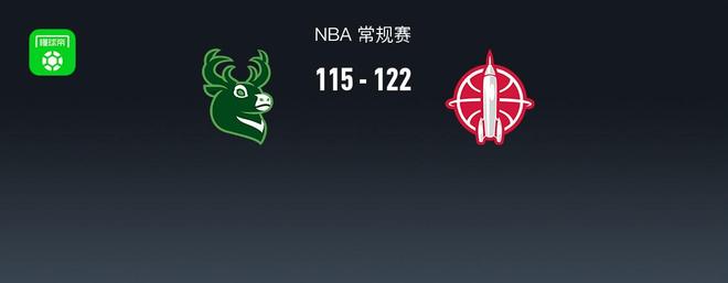 NBA戰報：火箭122-115雄鹿取NBA6連勝，字母哥空砍36分