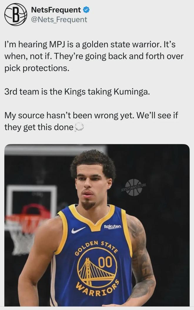 35+34！曝即將加盟勇士！你好，總冠軍前鋒！