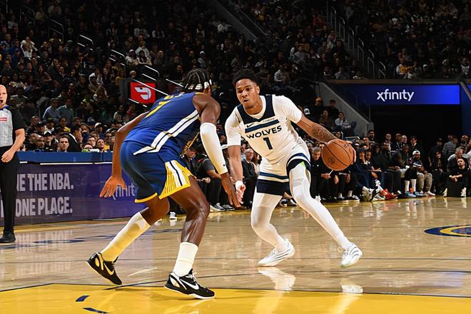 冲击力相当出色！森林狼后场新星简直是冲垮了勇士的防线？