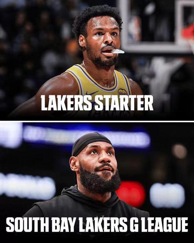 詹姆斯復出后續：湖人官宣布朗尼本季首次被下放 此前父子顛倒