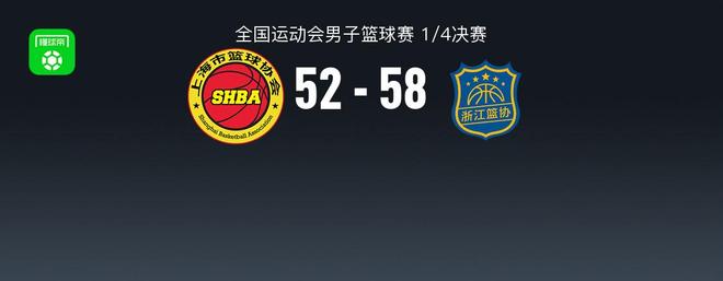 浙江男籃58-52上海晉級半決賽，程帥澎19+6，閆鵬飛14+11