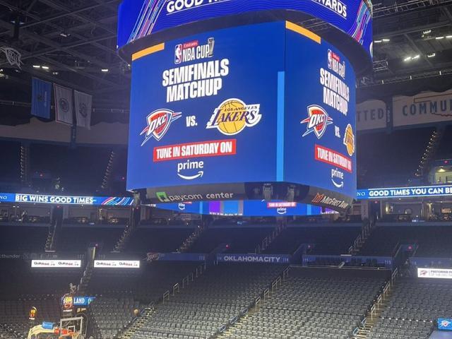 毒奶，雷霆主场预告NBA杯半决赛将战湖人，结果湖人不敌马刺