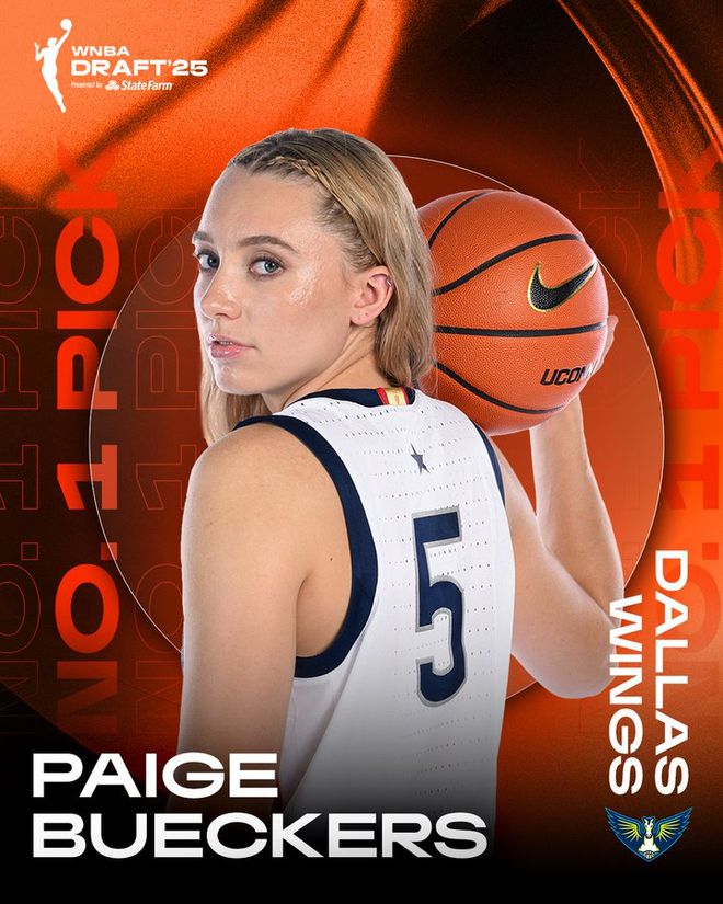 WNBA新科状元：达拉斯飞翼选中美女球员佩奇 今年率康涅狄格夺冠