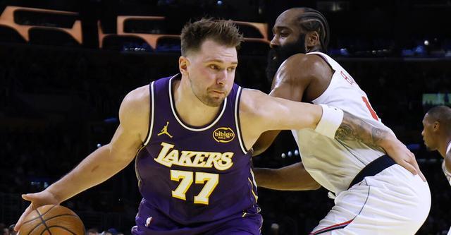 东契奇43+9+13哈登29+9 湖人轻取快船5连胜