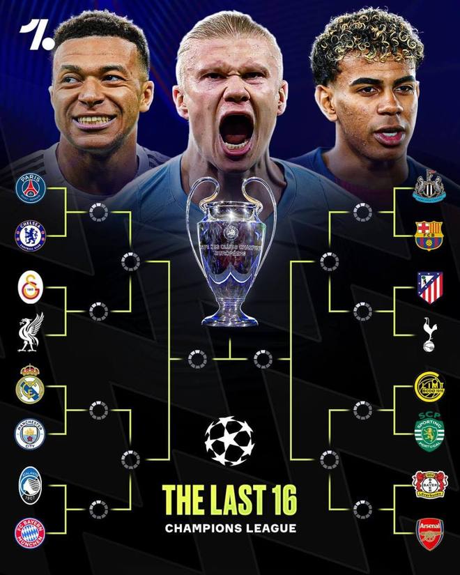 欧冠16强抽签炸锅!曼城再战皇马+巴萨对纽卡+卫冕冠军对切尔西